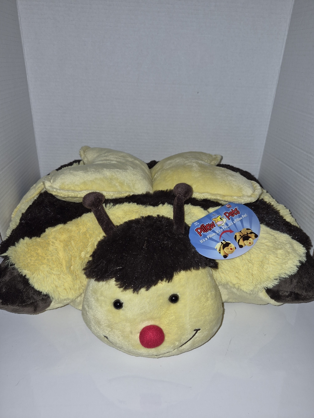 Pillow Pets Bumble Bee Plush 18” Stuffed Animal Foldable Large